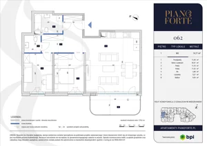 3 pokoje, apartament 74,69 m², piętro 1, oferta nr PF-M-01.062, PianoForte, Warszawa, Mokotów, Sielce, ul. Zajączkowska 3