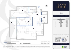 3 pokoje, mieszkanie 73,94 m², piętro 2, oferta nr PF-M-02.012, PianoForte, Warszawa, Mokotów, Sielce, ul. Zajączkowska 3