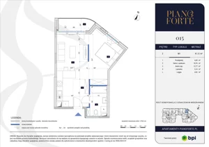 1 pokój, apartament 41,12 m², piętro 2, oferta nr PF-M-02.015, PianoForte, Warszawa, Mokotów, Sielce, ul. Zajączkowska 3