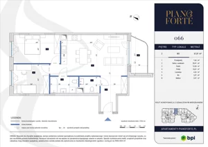 3 pokoje, apartament 67,74 m², piętro 2, oferta nr PF-M-02.066, PianoForte, Warszawa, Mokotów, Sielce, ul. Zajączkowska 3