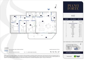 4 pokoje, mieszkanie 112,07 m², piętro 3, oferta nr PF-M-03.027, PianoForte, Warszawa, Mokotów, Sielce, ul. Zajączkowska 3