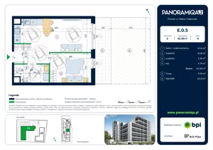 2 pokoje, mieszkanie 42,00 m², parter, oferta nr E-0-5, Panoramiqa II, Poznań, Rataje, Starołęka, ul. Heleny Tadeuszak
