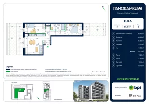 3 pokoje, mieszkanie 57,21 m², parter, oferta nr E-0-6, Panoramiqa II, Poznań, Rataje, Starołęka, ul. Heleny Tadeuszak
