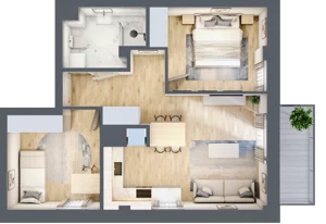 3 pokoje, mieszkanie 54,75 m², piętro 7, oferta nr 54, Osiedle Słoneczna, Marki, ul. Słoneczna / Promienna