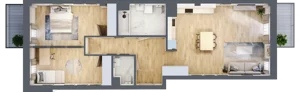 3 pokoje, mieszkanie 84,36 m², piętro 4, oferta nr 26, Osiedle Słoneczna, Marki, ul. Słoneczna / Promienna