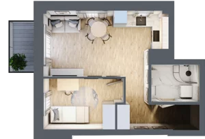 2 pokoje, mieszkanie 35,96 m², piętro 6, oferta nr 50, Osiedle Słoneczna, Marki, ul. Słoneczna / Promienna