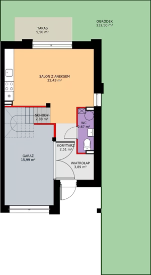 Dom 96,03 m², oferta nr 7B, Osiedle SLOW LIFE, Łomianki, ul. Spokojna/Wyjątkowa