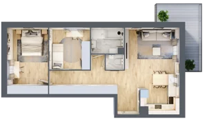 3 pokoje, mieszkanie 65,31 m², piętro 2, oferta nr 11, Zalesie, Ignatki-Osiedle, ul. Leśna