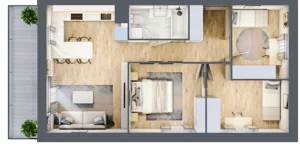4 pokoje, mieszkanie 61,85 m², parter, oferta nr 71, Zalesie, Ignatki-Osiedle, ul. Leśna