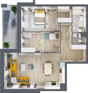 3 pokoje, mieszkanie 82,58 m², piętro 1, oferta nr 32, Apart Warszawska, Białystok, Piasta II, ul. Warszawska/ Piastowska