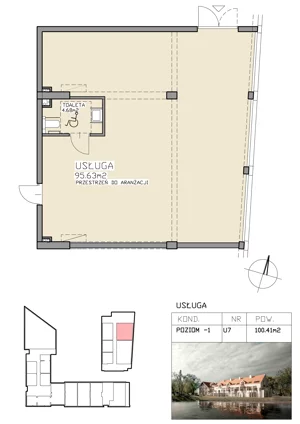 Lokal użytkowy 100,41 m², oferta nr U7, Apartamenty Zdrój - lokale użytkowe, Supraśl, ul. Stanisława Konarskiego