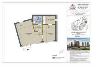 Lokal użytkowy 54,39 m², oferta nr U8, Perła Śródmieścia - lokale użytkowe, Białystok, Centrum, ul. Proletariacka