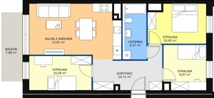 3 pokoje, mieszkanie 69,77 m², piętro 5, oferta nr A3.7.5, Sedina Apartamenty - Etap I, Szczecin, Śródmieście, Międzyodrze-Wyspa Pucka, ul. Maklerska