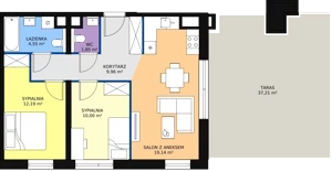 3 pokoje, mieszkanie 57,69 m², piętro 8, oferta nr B3.10.2, Sedina Apartamenty - Etap I, Szczecin, Śródmieście, Międzyodrze-Wyspa Pucka, ul. Maklerska