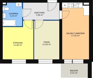 3 pokoje, mieszkanie 52,43 m², parter, oferta nr 1/M1, Cukrownia Apartamenty - Etap III, Szczecin, Zachód, Gumieńce, ul. Floriana Krygiera