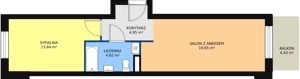 2 pokoje, mieszkanie 42,86 m², piętro 2, oferta nr 2/M18, Cukrownia Apartamenty - Etap III, Szczecin, Zachód, Gumieńce, ul. Floriana Krygiera