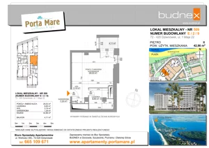 2 pokoje, apartament 42,86 m², piętro 2, oferta nr 509, Porta Mare Wellness & Spa, Dziwnówek, ul. Wolności