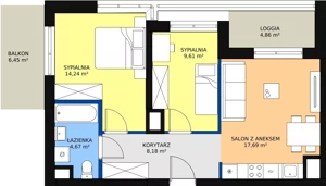 3 pokoje, apartament 54,36 m², piętro 5, oferta nr 21, Sadyba Spot, Warszawa, Mokotów, Sadyba, ul. Powsińska / Św. Bonifacego