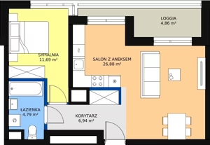 2 pokoje, apartament 50,11 m², piętro 9, oferta nr 47, Sadyba Spot, Warszawa, Mokotów, Sadyba, ul. Powsińska / Św. Bonifacego