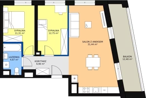 3 pokoje, apartament 66,98 m², piętro 2, oferta nr 59, Sadyba Spot, Warszawa, Mokotów, Sadyba, ul. Powsińska / Św. Bonifacego