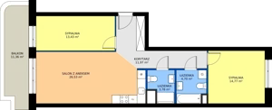 3 pokoje, mieszkanie 75,18 m², piętro 1, oferta nr 24C/144, Osiedle Omulewska, Warszawa, Praga Północ, Grochów, ul. Omulewska 24