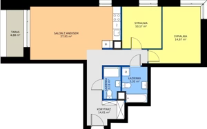 3 pokoje, mieszkanie 75,19 m², piętro 1, oferta nr 24D/217, Osiedle Omulewska, Warszawa, Praga Północ, Grochów, ul. Omulewska 24