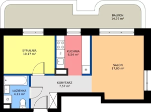2 pokoje, mieszkanie 45,39 m², piętro 2, oferta nr 24D/193, Osiedle Omulewska, Warszawa, Praga Północ, Grochów, ul. Omulewska 24