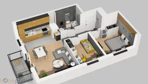 Mieszkanie trzypokojowe 58,38 m², Wrocław, Krzyki-Partynice, Krzyki, al. Karkonoska, Sprzedaż