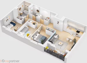 Mieszkanie czteropokojowe 69,20 m², Wrocław, Psie Pole-Zawidawie, Psie Pole, Odolanowska, Sprzedaż