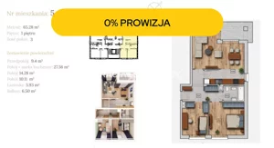 Mieszkanie trzypokojowe 65,28 m², Wieliczka, Dębowa, Sprzedaż