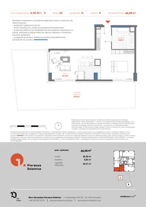 1 pokój, apartament 66,05 m², parter, oferta nr G.00.01, Pierwsza Dzielnica, Katowice, Bogucice, ul. Henryka Góreckiego 13
