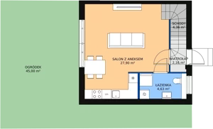 Dom 71,00 m², oferta nr 39A, Osiedle Kwiatów etap III, Nowa Wola, ul. Hiacyntów