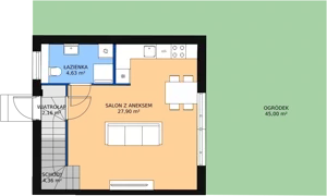 Dom 71,00 m², oferta nr 44A, Osiedle Kwiatów etap III, Nowa Wola, ul. Hiacyntów