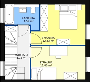 Dom 71,00 m², oferta nr 44A, Osiedle Kwiatów etap III, Nowa Wola, ul. Hiacyntów