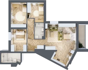 4 pokoje, mieszkanie 88,36 m², piętro 10, oferta nr 104, Ornament, Szczecin, Śródmieście, Nowe Miasto, al. Powstańców Wielkopolskich 100