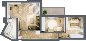 3 pokoje, mieszkanie 69,86 m², piętro 5, oferta nr 53, Ornament, Szczecin, Śródmieście, Nowe Miasto, al. Powstańców Wielkopolskich 100
