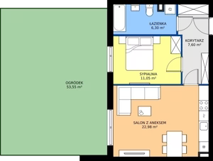 2 pokoje, mieszkanie 47,93 m², parter, oferta nr 14G.27, Zielone Zamienie X, Zamienie, ul. Czekoladowa / Herbaciana
