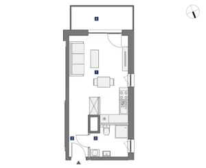 Mieszkanie jednopokojowe 32,00 m², Warszawa, Mokotów, Bokserska, Sprzedaż