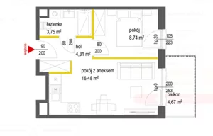 Mieszkanie dwupokojowe 30,00 m², Warszawa, Włochy, Łopuszańska, Sprzedaż