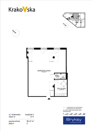 Lokal użytkowy 90,37 m², oferta nr U11, KrakoVska 27, Rzeszów, Krakowska-Południe, ul. Krakowska 27
