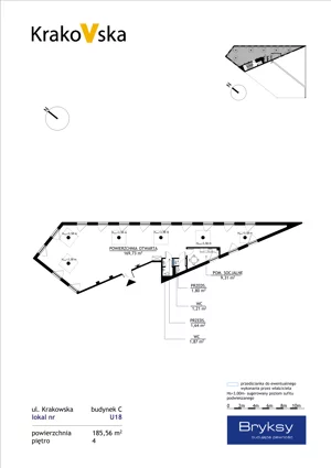 Lokal użytkowy 185,56 m², oferta nr U18, KrakoVska 27, Rzeszów, Krakowska-Południe, ul. Krakowska 27