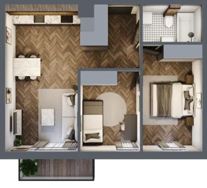 3 pokoje, mieszkanie 53,28 m², piętro 3, oferta nr M19, Przemiarki 16, Kraków, Dębniki, Ruczaj, ul. Przemiarki 16