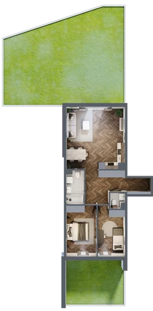 3 pokoje, mieszkanie 69,10 m², parter, oferta nr M30, Przemiarki 16, Kraków, Dębniki, Ruczaj, ul. Przemiarki 16