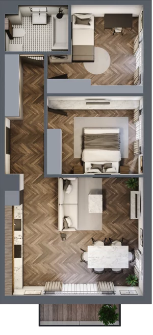 3 pokoje, mieszkanie 64,53 m², piętro 1, oferta nr M35, Przemiarki 16, Kraków, Dębniki, Ruczaj, ul. Przemiarki 16