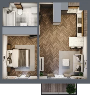 2 pokoje, mieszkanie 41,34 m², piętro 1, oferta nr M36, Przemiarki 16, Kraków, Dębniki, Ruczaj, ul. Przemiarki 16