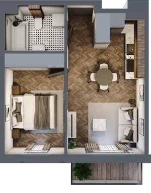 2 pokoje, mieszkanie 34,00 m², piętro 1, oferta nr M38, Przemiarki 16, Kraków, Dębniki, Ruczaj, ul. Przemiarki 16