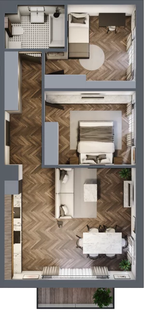 3 pokoje, mieszkanie 64,53 m², piętro 3, oferta nr M55, Przemiarki 16, Kraków, Dębniki, Ruczaj, ul. Przemiarki 16