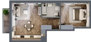 2 pokoje, mieszkanie 42,81 m², piętro 3, oferta nr M94, Przemiarki 16, Kraków, Dębniki, Ruczaj, ul. Przemiarki 16