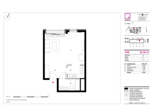 1 pokój, mieszkanie 42,34 m², piętro 4, oferta nr H56, 19. Dzielnica V etap, Warszawa, Wola, Czyste, ul. Kolejowa/Przyokopowa