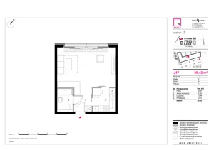 1 pokój, mieszkanie 39,42 m², piętro 4, oferta nr J47, 19. Dzielnica V etap, Warszawa, Wola, Czyste, ul. Kolejowa/Przyokopowa